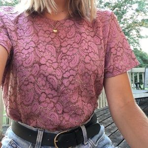 Purple lace tee